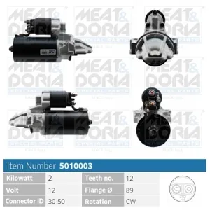 MEAT&DORIA 5010003 Стартер, 12В 2кВт
