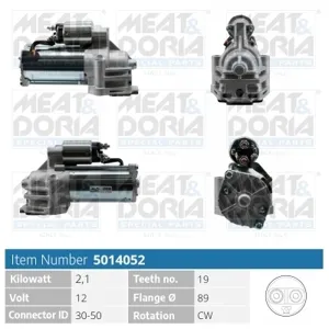 MEAT&DORIA 5014052 Стартер, 12В 2.1кВт