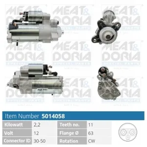 MEAT&DORIA 5014058 Стартер, 12В 2.2кВт