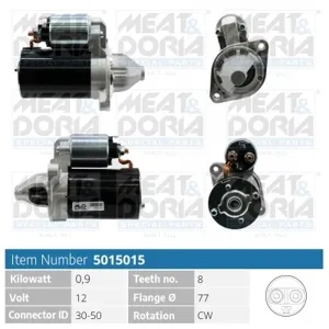 MEAT&DORIA 5015015 Стартер, 12В 0.9кВт