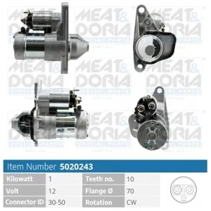 MEAT&DORIA 5020243 Стартер, 12В 1кВт