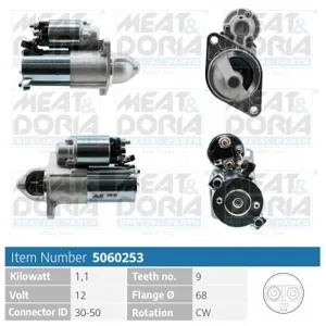 MEAT&DORIA 5060253 Стартер, 12В 1.1кВт