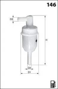 MECAFILTER ELG5216 Фильтр топливный