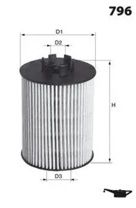 MECAFILTER ELH4457 Фильтр масляный вставка
