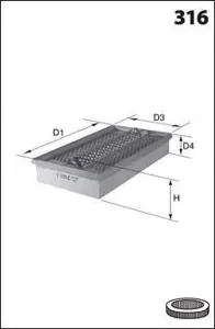 MECAFILTER ELP3741 Воздушный фильтр