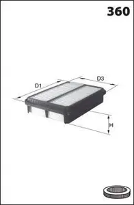 MECAFILTER ELP3775 Воздушный фильтр
