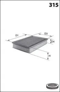 MECAFILTER ELP9188 Воздушный фильтр