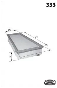 MECAFILTER ELP9361 Воздушный фильтр