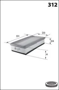 MECAFILTER ELP9469 Воздушный фильтр
