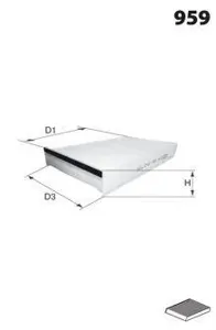 MECAFILTER ELR7290 Фильтр салона