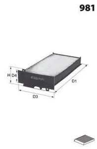 MECAFILTER ELR7328 Фильтр салона