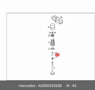 MERCEDES BENZ 0000535658 Колпачек маслосъемный [1шт.] (6x8,8 ,12,2x9.7)