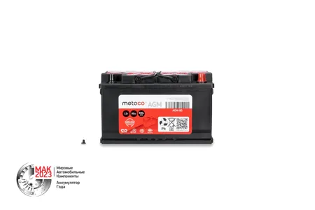 METACO AGM80 Аккумулятор METACO 80Ач. 800А 315х175х190 (R) (обр. полярнось)