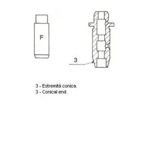 METELLI 012332 направляющая клапана 7x12.07x40 Citroen BX, Peugeot 306309405 1.92.0 16V 87>