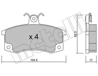 METELLI 2200620 Колодки торм.передние Lada 2108-2112 1.1-1.5 86>