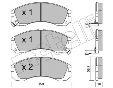 METELLI 2201340 Колодки торм.передние Mitsubishi Galant 2.02.52.4GDi 89>
