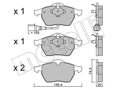 METELLI 2201814 Колодки торм.