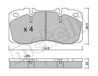 METELLI 2202680 Колодки торм.передние