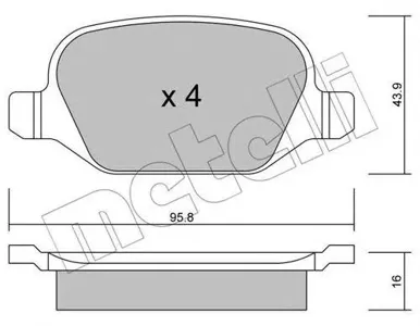 METELLI 2203241 Колодки торм.