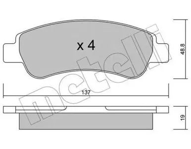 METELLI 2207100 Колодки торм.задние Citroen Jumper 2.2HDi 06>
