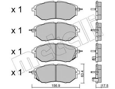 METELLI 2207630 Колодки торм.передние Subaru Legacy Outback 2.53.0i 03>