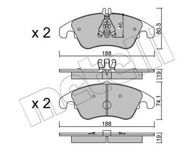 METELLI 2207752 Колодки торм.