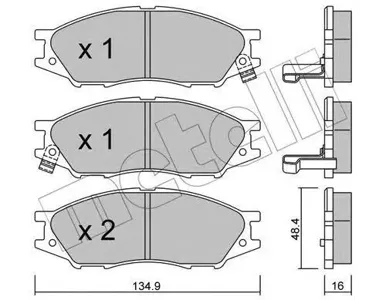 METELLI 2208100 Колодки торм.передние Nissan Almera 1.6 06>