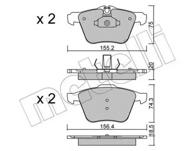 METELLI 2208350 Колодки торм.