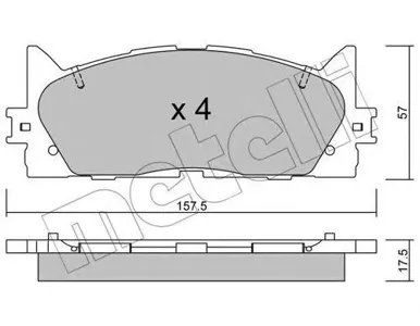 METELLI 2208820 Колодки торм.передние Toyota Camry ACV 4045 06>
