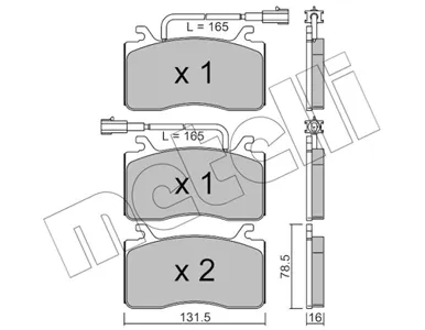 METELLI 2211000 Колодки торм.