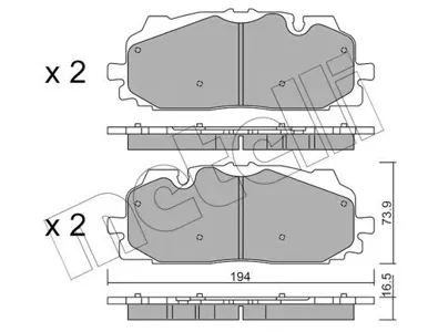 METELLI 2211280 Колодки торм. Audi A4A5Q7 16- перед.