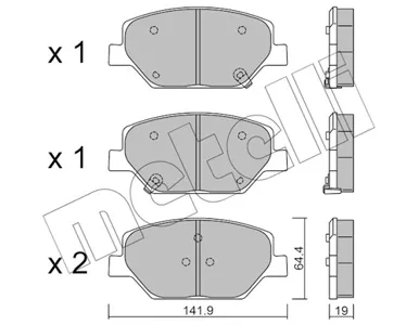 METELLI 2211780 Колодки торм.