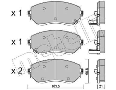 METELLI 2211910 Колодки торм.передние Mercedes X-class W470 17>