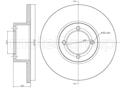 METELLI 230022 Диск тормозной