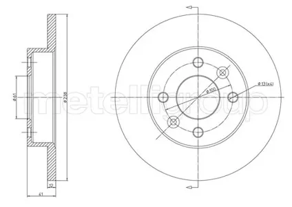 METELLI 230082 Диск тормозной