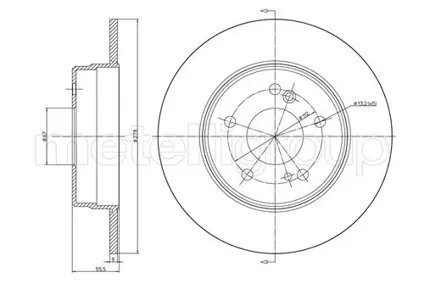 METELLI 230277C Диск торм.задний Mercedes W124W210 2.0-3.0TD 85>