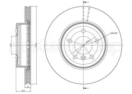 METELLI 230752C Диск торм.перед. BMW E83 2.02.53.0i2.03.0D 04>