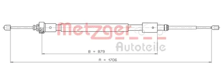 METZGER 104525 Трос ручного тормоза