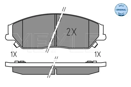 MEYLE 0252561019 Колодки торм.передние TO Camry AurionHV(ARL) (ACV40,AHV40,GSV40) 2AZFE2GRFE 06-
