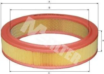 MFILTER A123 Воздушный фильтр Audi 80100 1.3-2.0 <95, VW Golf Passat 1.3-1.9 81>