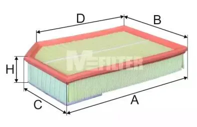 MFILTER K738 Воздушный фильтр Volvo XC70XC90 2.5T2.9T2.4D 02>