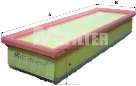 MFILTER K752 Воздушный фильтр Citroen C3 1.4HDi 16V 02>Xsara Picasso 1.6HDi 04>