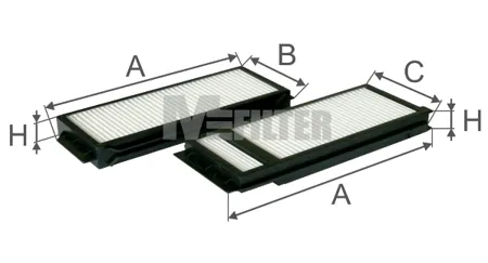 MFILTER K90092 Фильтр салона комплект 2шт. Mazda 3 1.4-2.0 03>