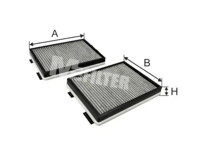 MFILTER K905C2 Фильтр салона угольный 2шт. BMW E39 all 95-04