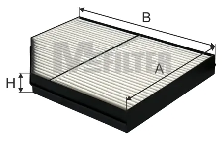 MFILTER K9138 фильтр воздушный салона 231x311x36 MB ActrosII,Antos,Arocs