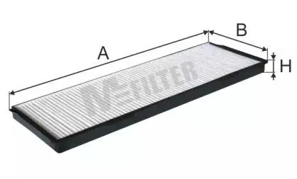 MFILTER K982 Воздушный фильтр кабины 376х135х20 Scania PRTG 04>