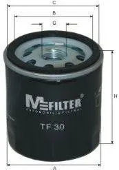 MFILTER TF30 Фильтр масляный Scania 9293113143