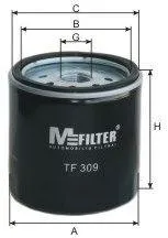 MFILTER TF309 Фильтр масляный Ford Transit FT80100130160190 2.5D 86>