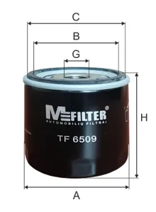 MFILTER TF6509 Фильтр масляный Ford Fiesta 1.4 96>, Mazda 2121 1.251.4 96>