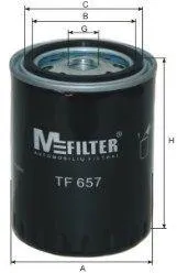 MFILTER TF657 Фильтр масляный VW Golf Passat T4, Ford Galaxy , Seat Ibiza Toledo 1.9TDTDi 92>